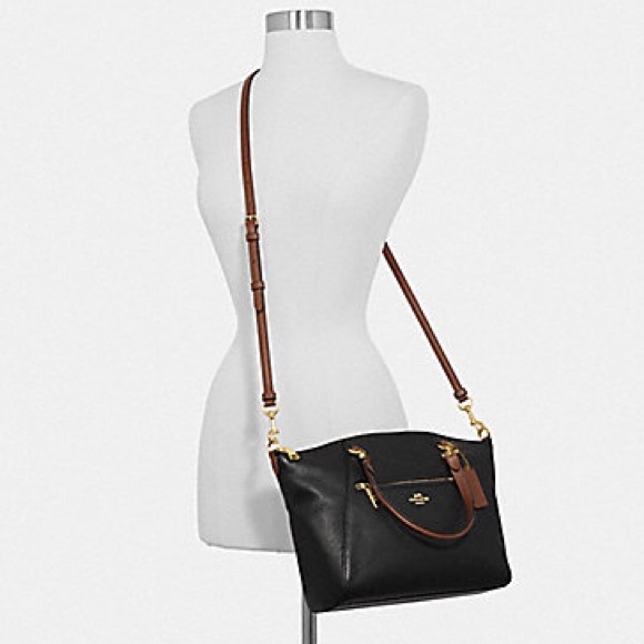 Coach Prairie Refined Pebbled Leather Satchel Bag, French Cream - Picture 12 of 13